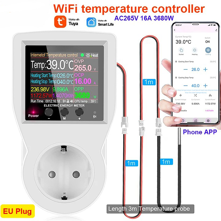 Tuya WIFI Digital Thermostat Socket