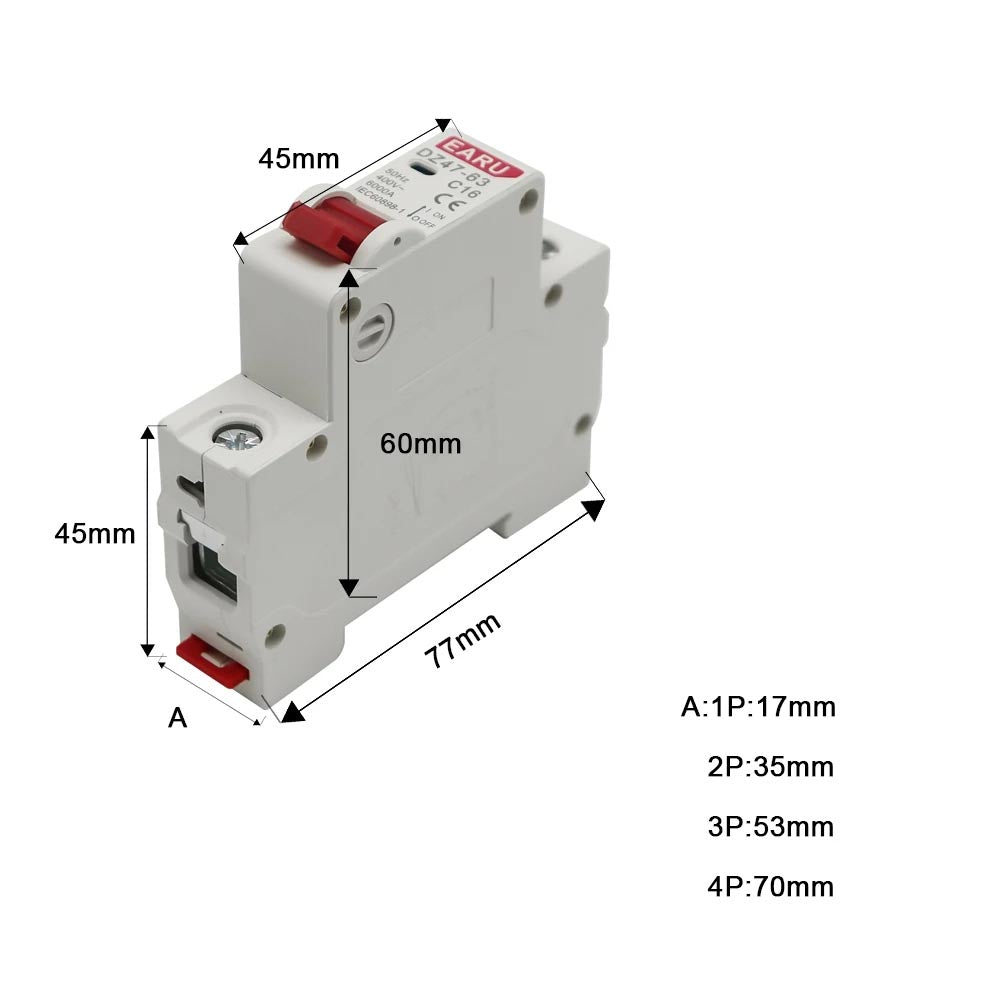 MCB Safety Overcurrent Circuit Breaker