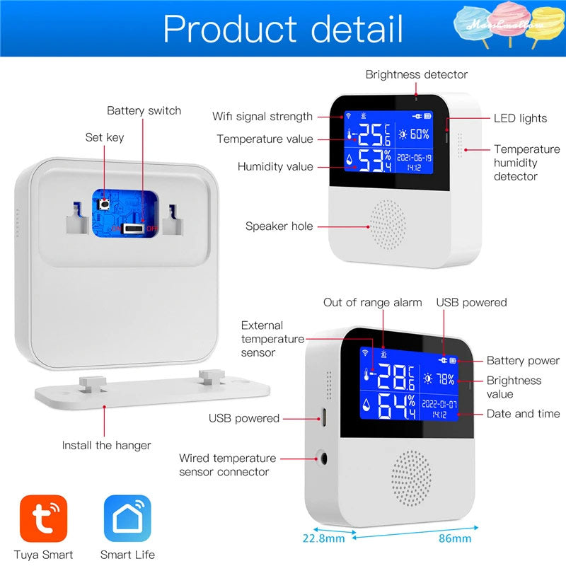 WiFi Hygrometer Thermometer Sensor