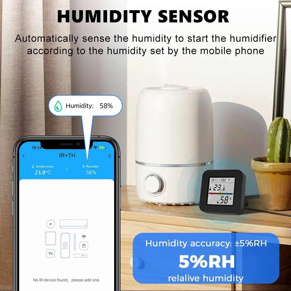 Tuya New WiFi Temperature Humidity Sensor 