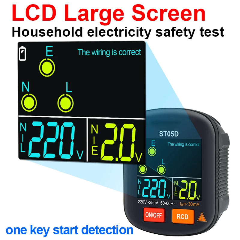 Safety test with LCD display