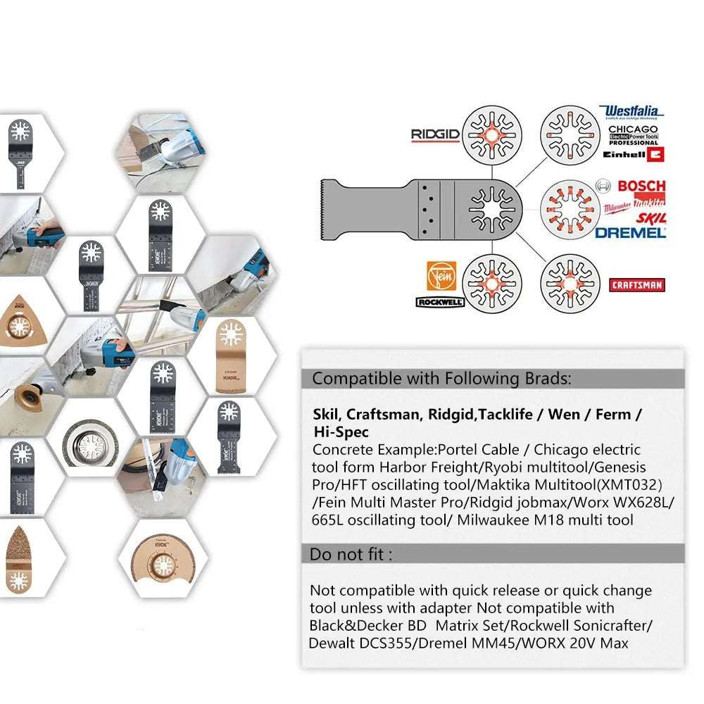 Multi-function tool saw blades