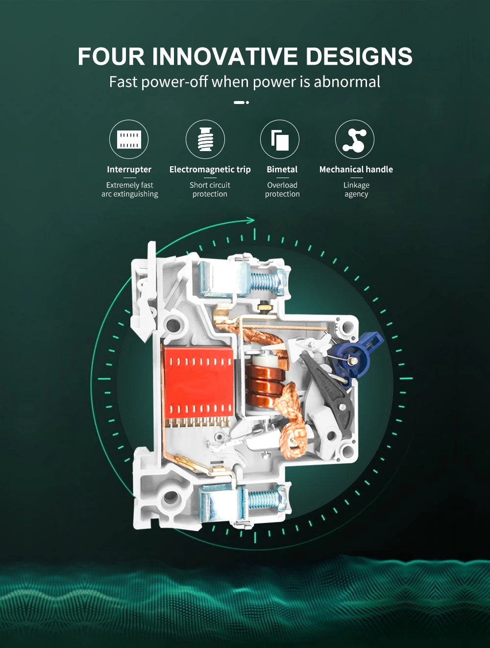 Mini Interruttore Automatico TOB1-63H: Ideale per Uso Residenziale, Commerciale e Industriale