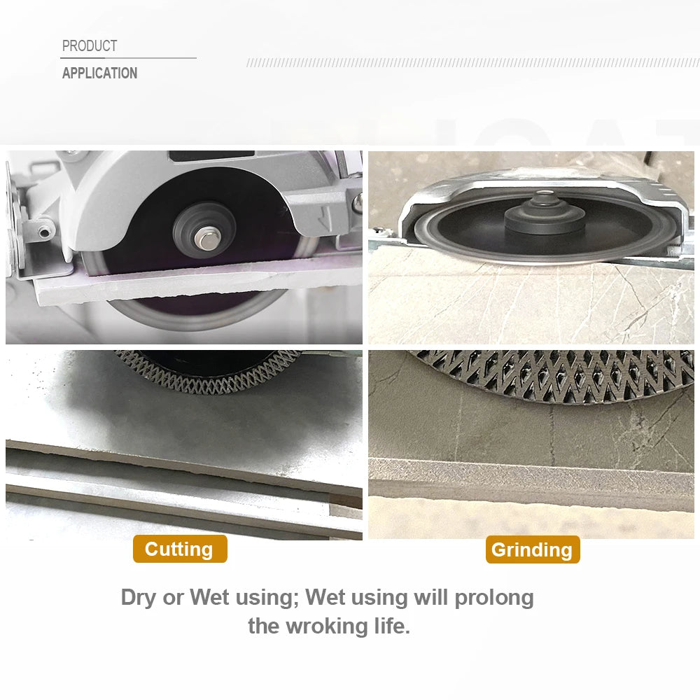 Dry or Wet Using Cutting Disc