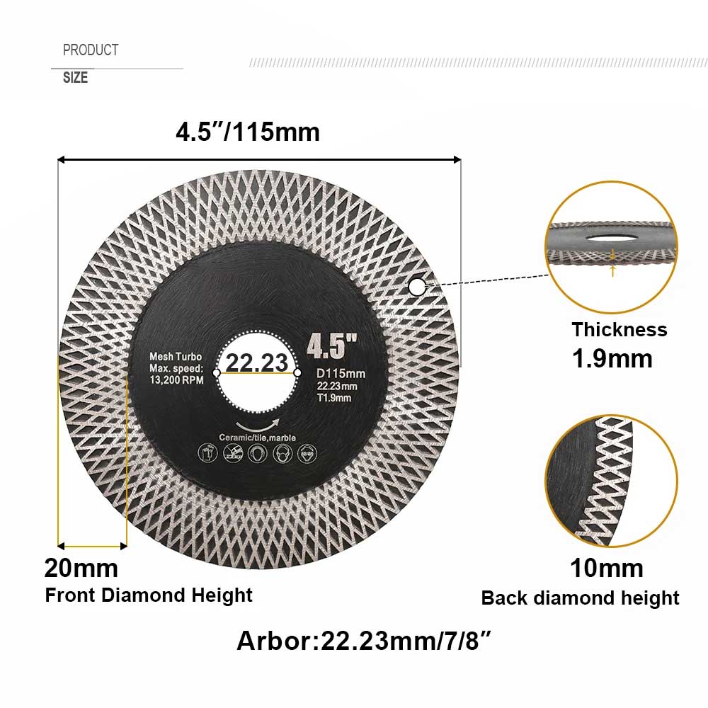 115mm X Mesh Diamond Saw Blade