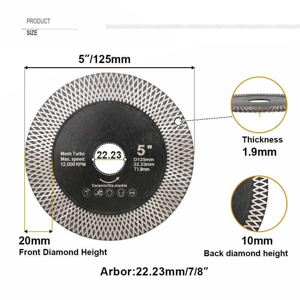 125mm X Mesh Diamond Saw Blade