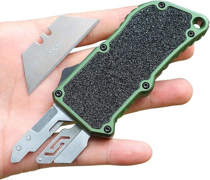 SK5 Blade Utility Knife with Replaceable Blades – Aeronautical Aluminum Handle