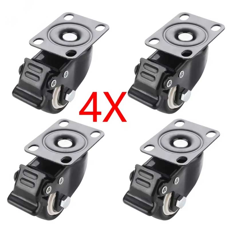 4 Pieces Furniture Caster 200kg Heavy Duty 360 Rotatable 1.5 inch M8 Screw Castor Wheels Industrial Machine Warehouse Restaurant