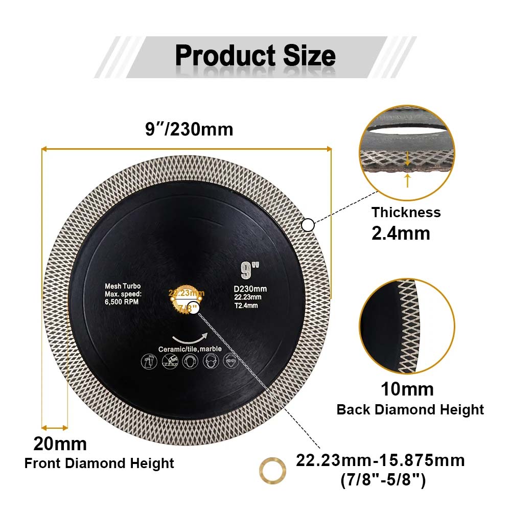 230mm X Mesh Diamond Saw Blade