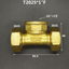 Crimp Tee for Multilayer Pipe 1216 1418 1620 2025 2632 PEX-AL-PEX 1/2" 3/4" 1" BSP Male Female Brass Tee Three-Way Pipe Fitting Connector Designed For Solar Floor Heating Systems