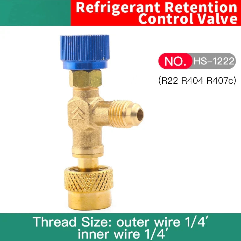 HS R410a R22 Refrigeration Tool Air conditioning Safety Valve Adapter Fitting  Refrigeration Charging  Copper Adapter For R410A