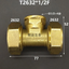 Crimp Tee for Multilayer Pipe 1216 1418 1620 2025 2632 PEX-AL-PEX 1/2" 3/4" 1" BSP Male Female Brass Tee Three-Way Pipe Fitting Connector Designed For Solar Floor Heating Systems