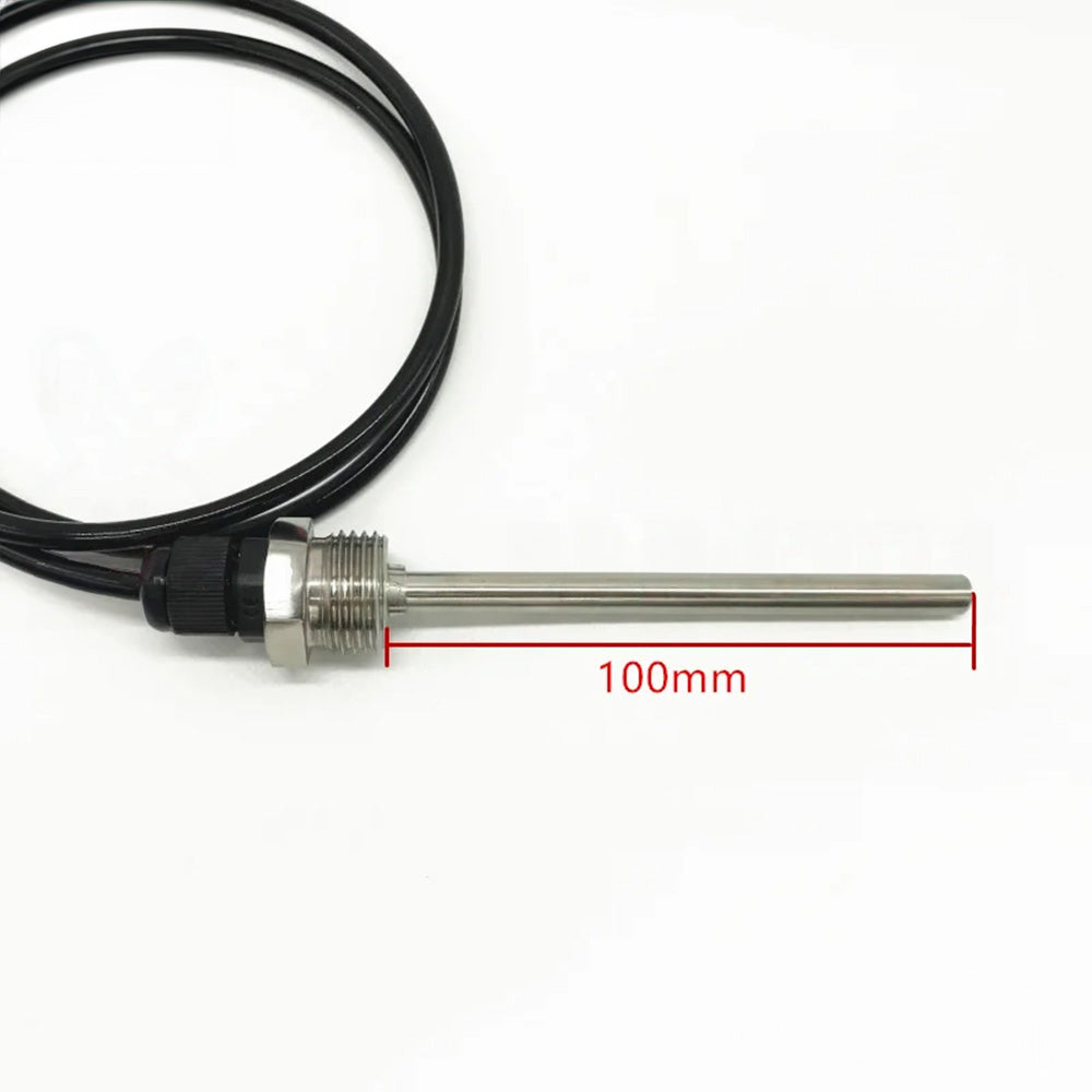 DS18B20 Digitaler Temperatursensor mit Schraubgewinde BSP 1/2 Zoll, 1 m PVC, 3-adriges Kabel, SUS304 Edelstahlhülse, Thermodetektor