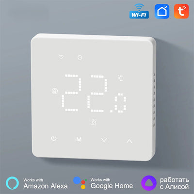 Thermostat d'ambiance Wifi Tuya, système de chauffage par le sol, régulateur pour chaudière à gaz, chauffage électrique avec Alexa Google Home