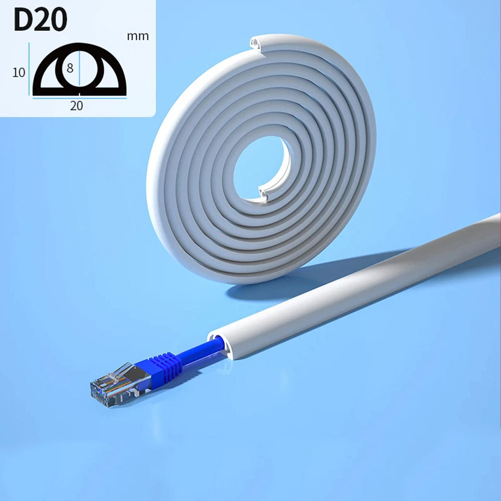 Floor Cable Cover PVC Cord Protector Self-Adhesive Power Cable Protector Extension Electric Wire Duct Slot Cable Manage