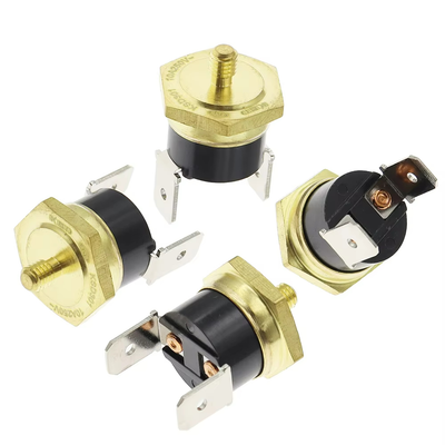 1PCS M4 10A250V Normally closed KSD301 40-150 degree Bakelite KSD-301 Temperature Switch Thermostat Sensor Thread-in Brass Probe