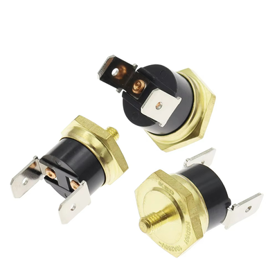 1PCS M4 10A250V Normally closed KSD301 40-150 degree Bakelite KSD-301 Temperature Switch Thermostat Sensor Thread-in Brass Probe