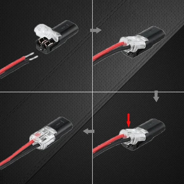 Connecteurs étanches à 2 broches avec boucle de verrouillage