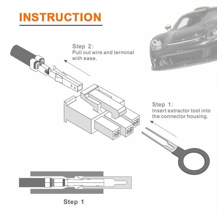 Multiple specifications Terminal Removal Tool Kit ¨C for Wire Plug Connector Repair