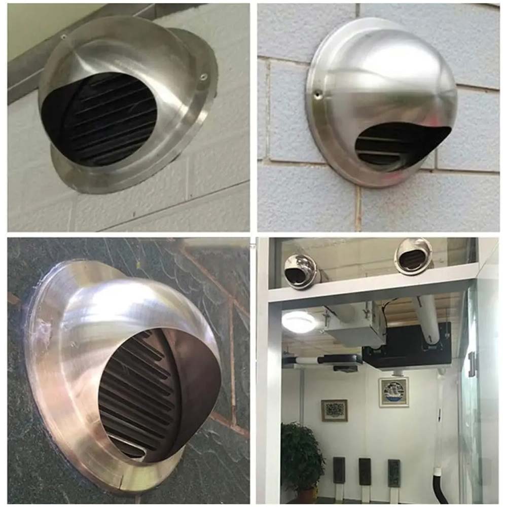 304 Outlet Heizung Kühlung Wasserdichte Belüftungsöffnungen Kappe Edelstahl Wand Decke Air Vent Ducting Belüftung Auspuff Grille Abdeckung 