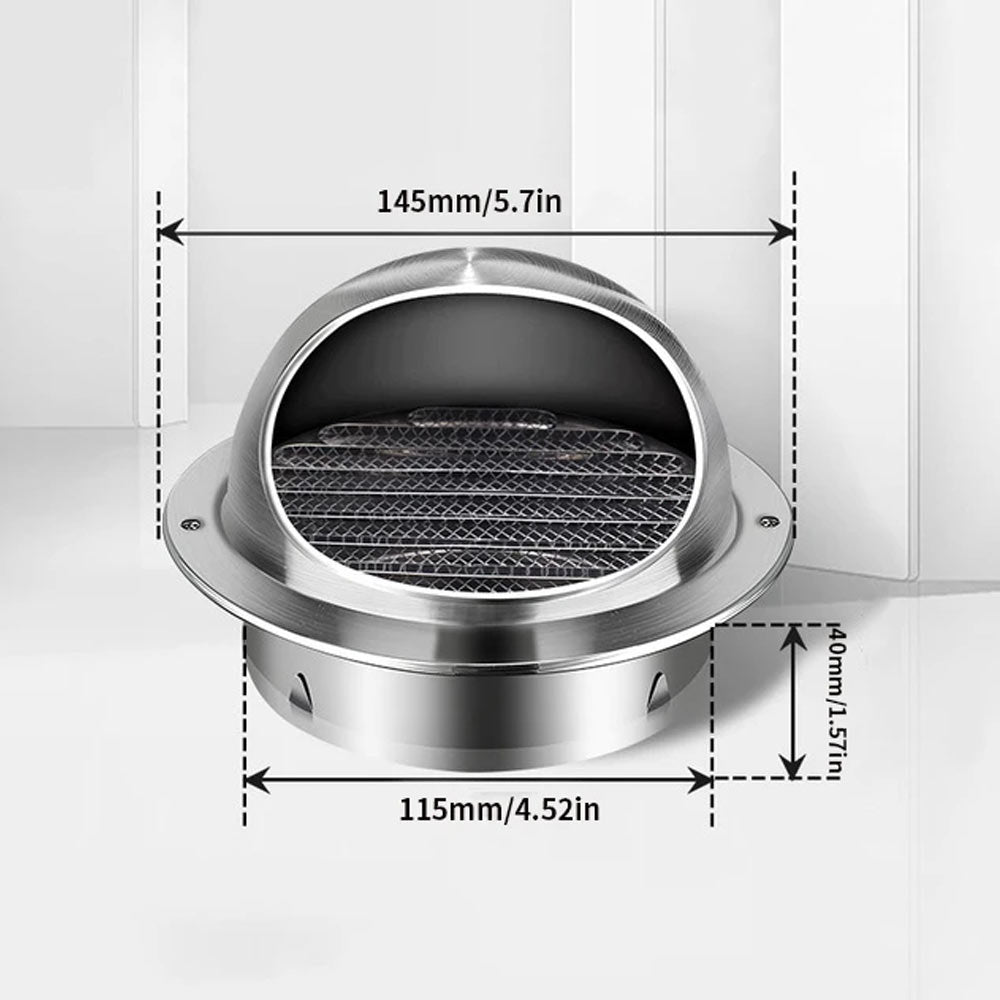 304 Outlet Heizung Kühlung Wasserdichte Belüftungsöffnungen Kappe Edelstahl Wand Decke Air Vent Ducting Belüftung Auspuff Grille Abdeckung 