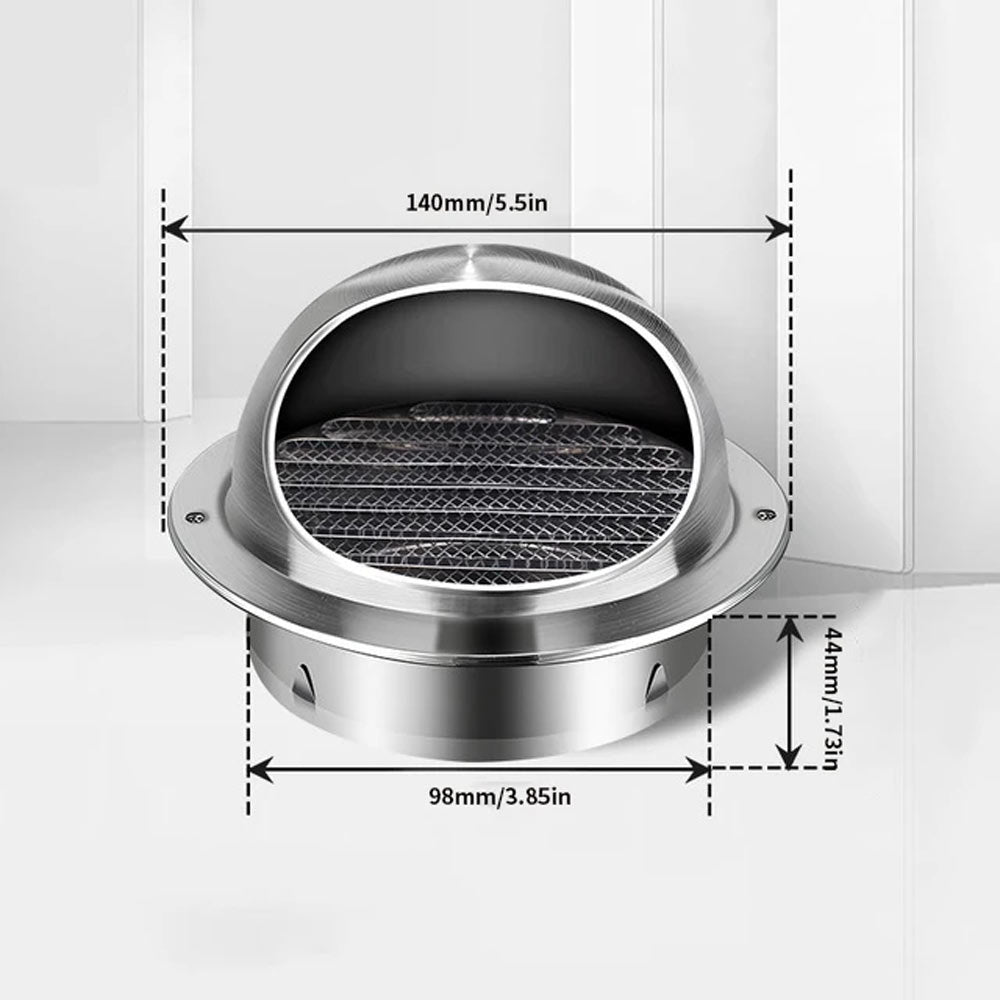 304 Outlet Heizung Kühlung Wasserdichte Belüftungsöffnungen Kappe Edelstahl Wand Decke Air Vent Ducting Belüftung Auspuff Grille Abdeckung 