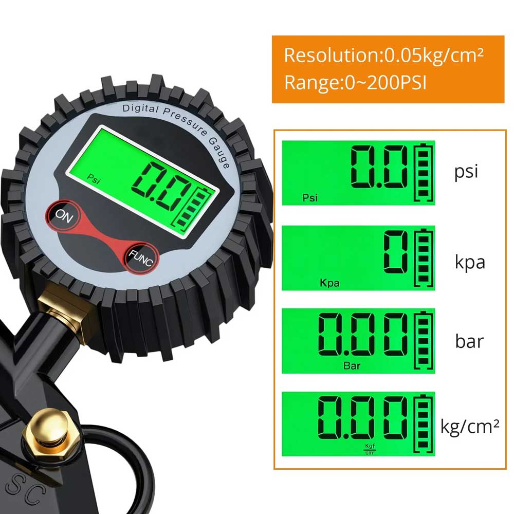 Pistol Style Digital Tire Pressure Gauge