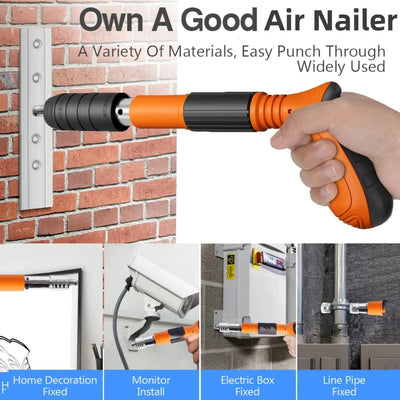Handheld Powerful Woodworking and decoration integrated air nailer - Mini Cannon Nailer for Wall, Flooring, and Roofing