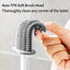 Silicone Toilet Brush Cleaning Brush Flat Head Flexible Wall Mounted Toilet Bowl Cleaner Brush Holder Set for WC Bathroom