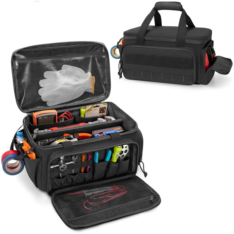 14-Inch Tool Bag with Anti-Friction Bottom – Heavy-Duty Storage for Electricians, Carpenters & Handymen