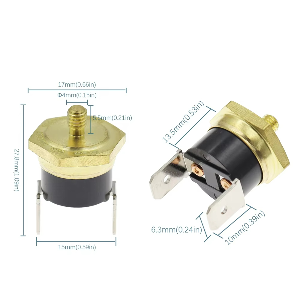 temperature switch with a brass probe