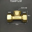 Crimp Tee for Multilayer Pipe 1216 1418 1620 2025 2632 PEX-AL-PEX 1/2" 3/4" 1" BSP Male Female Brass Tee Three-Way Pipe Fitting Connector Designed For Solar Floor Heating Systems