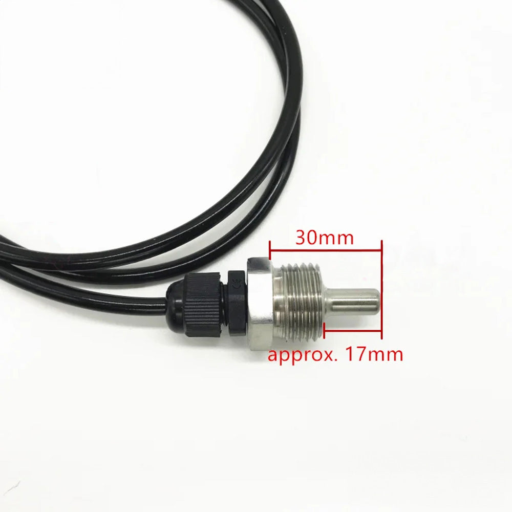 DS18B20 Digitaler Temperatursensor mit Schraubgewinde BSP 1/2 Zoll, 1 m PVC, 3-adriges Kabel, SUS304 Edelstahlhülse, Thermodetektor