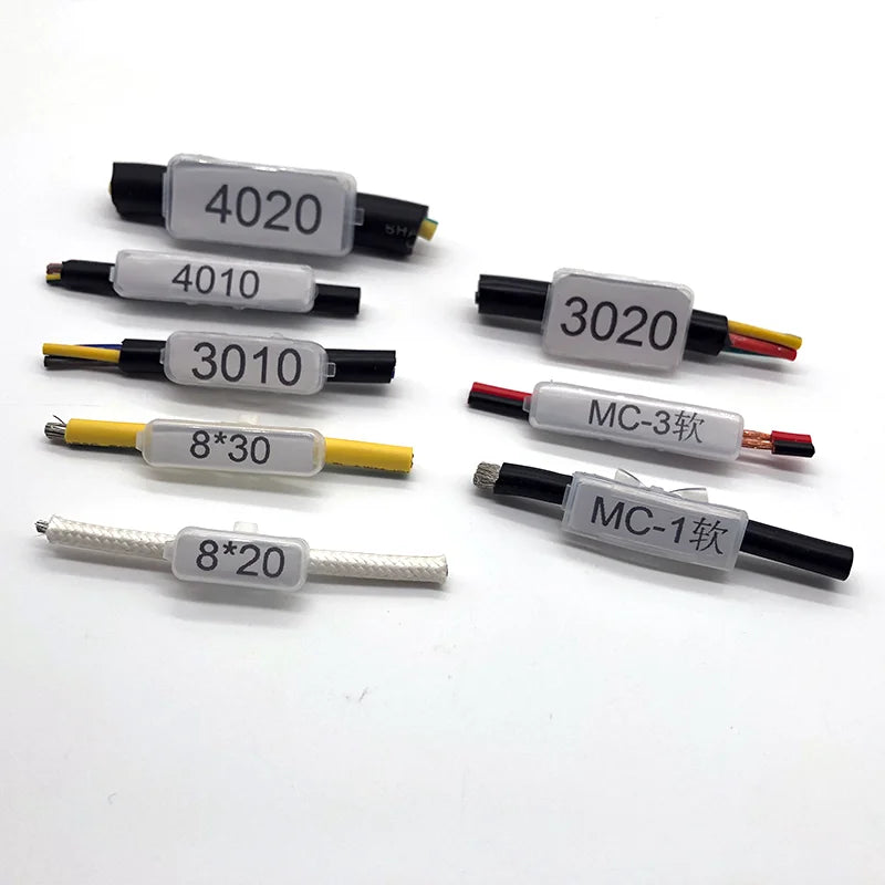 20pcs Waterproof Cable Marker Case: Plastic Holder for Wire Labeling and Identification