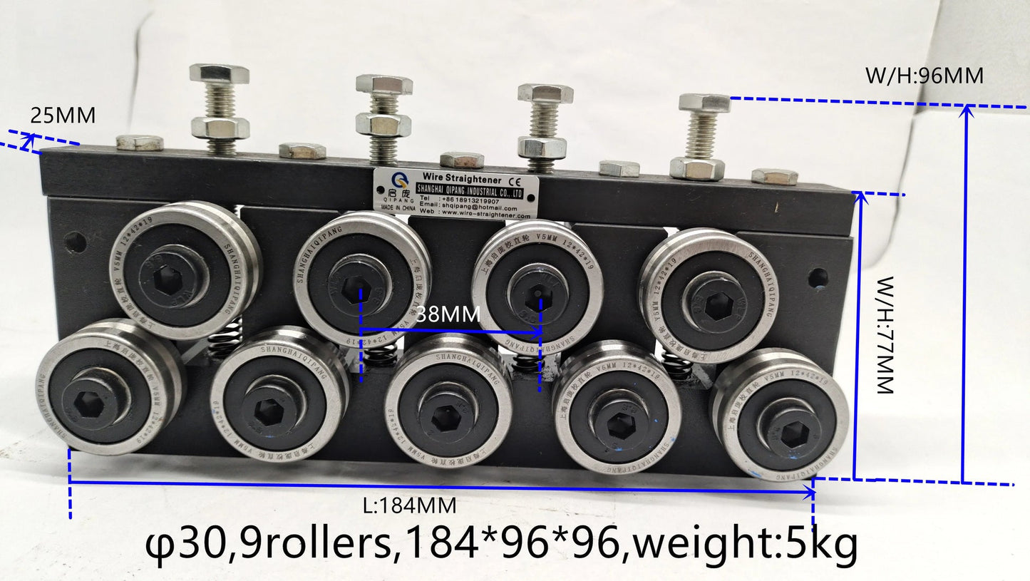 Superior Aluminum Wire Straightening Machine (1.5-3mm, 9 Rollers)