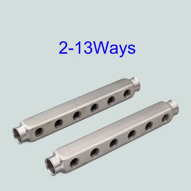 Stainless Steel Underfloor Heating Manifold Distributor (2-12 Ways, 50mm)