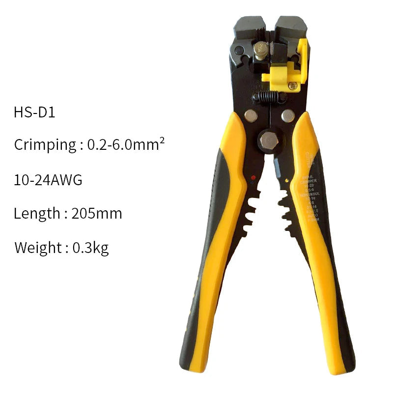 Self-Adjusting Wire Stripper & Cable Cutter - Multitool Crimping Pliers