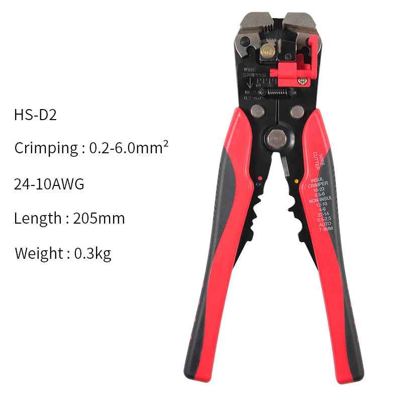 Self-Adjusting Wire Stripper & Cable Cutter - Multitool Crimping Pliers