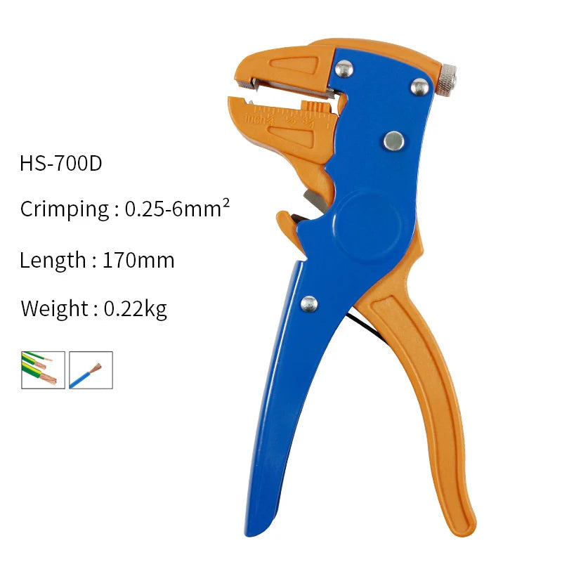 Self-Adjusting Wire Stripper & Cable Cutter - Multitool Crimping Pliers