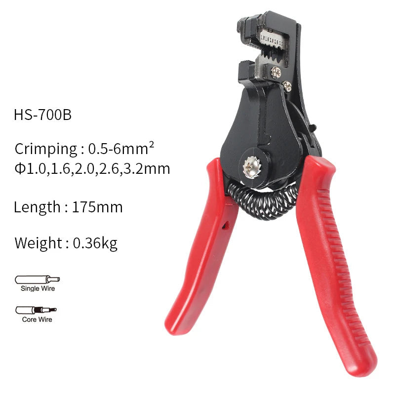 Self-Adjusting Wire Stripper & Cable Cutter - Multitool Crimping Pliers