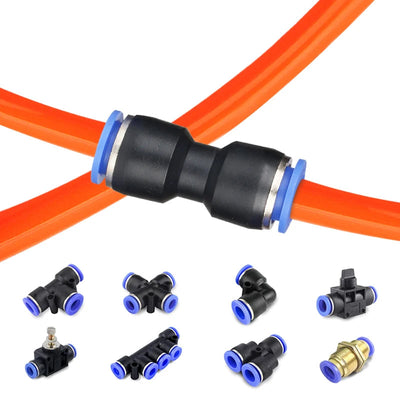 Quick Release Pneumatic Fitting Couplers for Hoses, 4mm-12mm, Various Plastic Joint