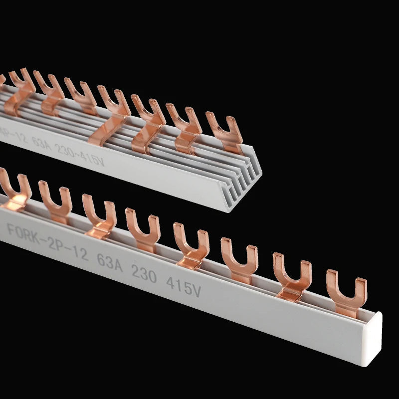 1.4mm Copper Busbar Pin & Fork Type for 12-Way MCB Circuit Breaker Connection 1A-63A