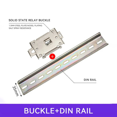 Halterung für einphasiges SSR-Halbleiterrelais – 35-mm-DIN-Schienenclip für C45-Installation