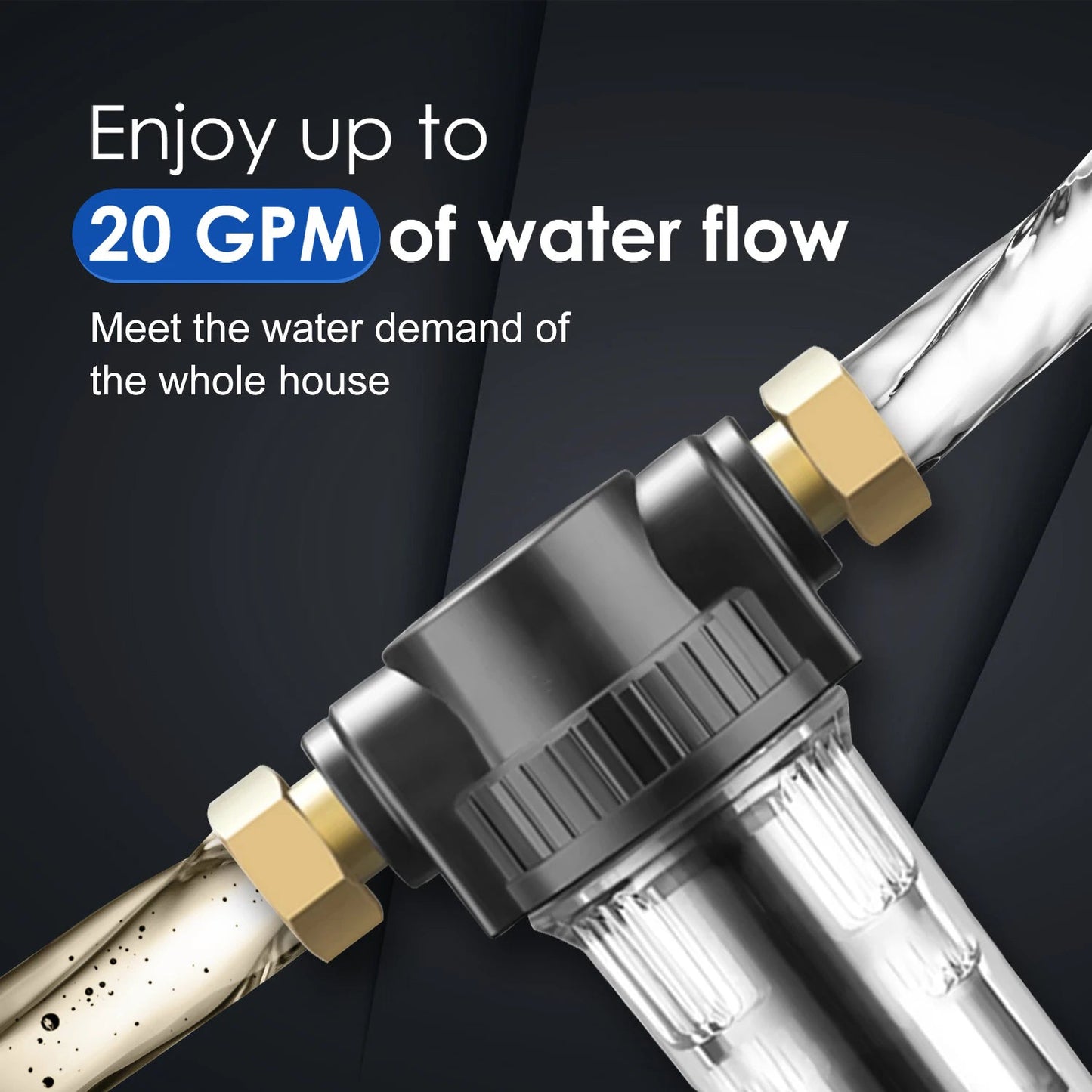 Sediment Water Filter System with Stainless Steel Mesh Purifier