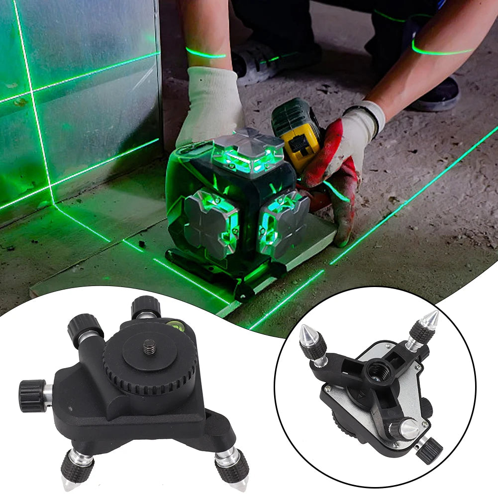 360° Rotatable Laser Level Tripod Bracket – Adjustable Holder for 12-Line Self-Leveling Tools