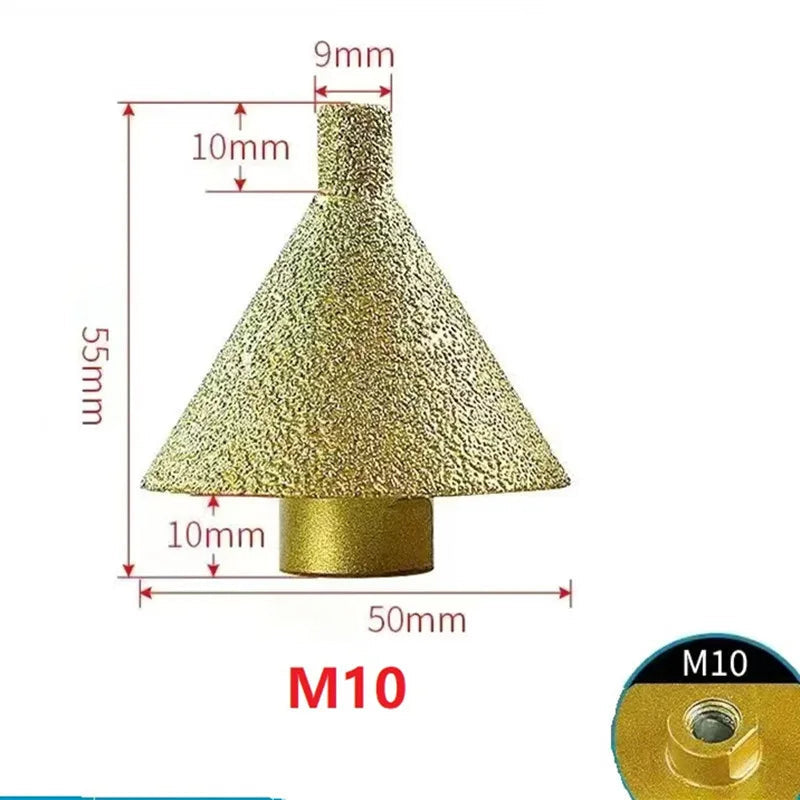 M10 Thread Diamond Chamfering Bit for Porcelain Tiles and Marble – Polishing and Grinding Tool