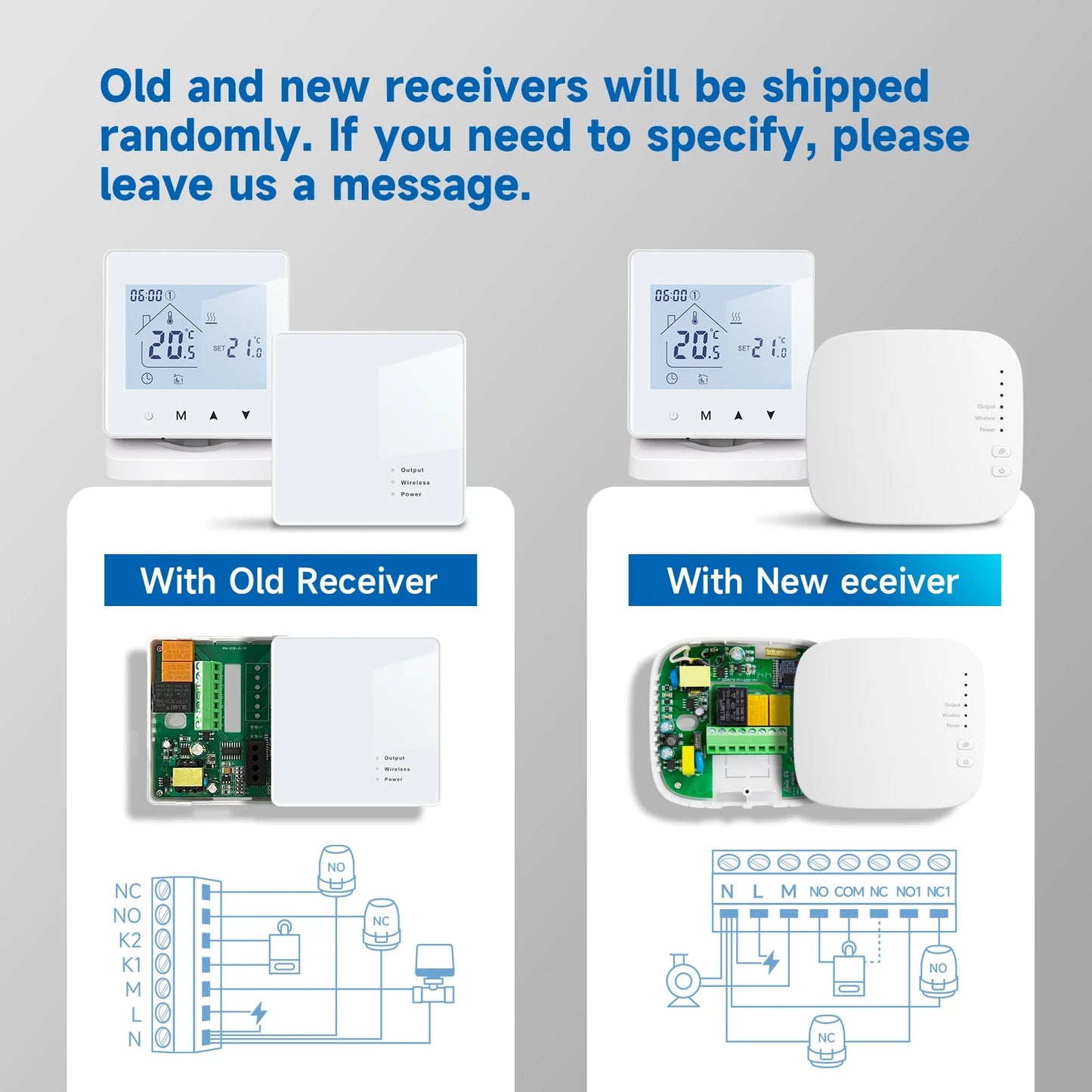 WiFi Smart Wireless Thermostat for Gas Boilers - Touchscreen Temperature Controller with Battery Power