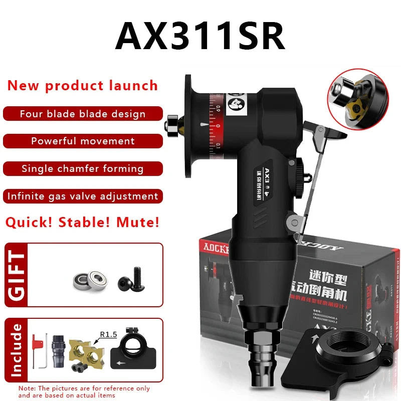 Pneumatic Chamfering Gun Air Tool for Metal Deburring & Beveling, 30000RPM