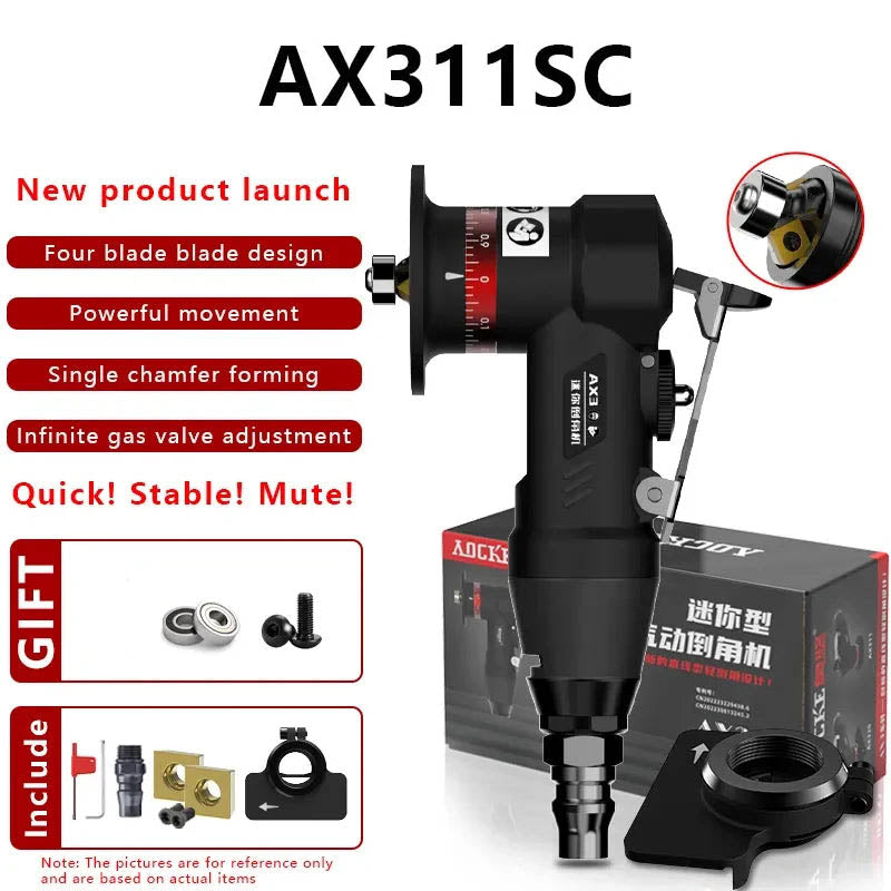 Pneumatic Chamfering Gun Air Tool for Metal Deburring & Beveling, 30000RPM