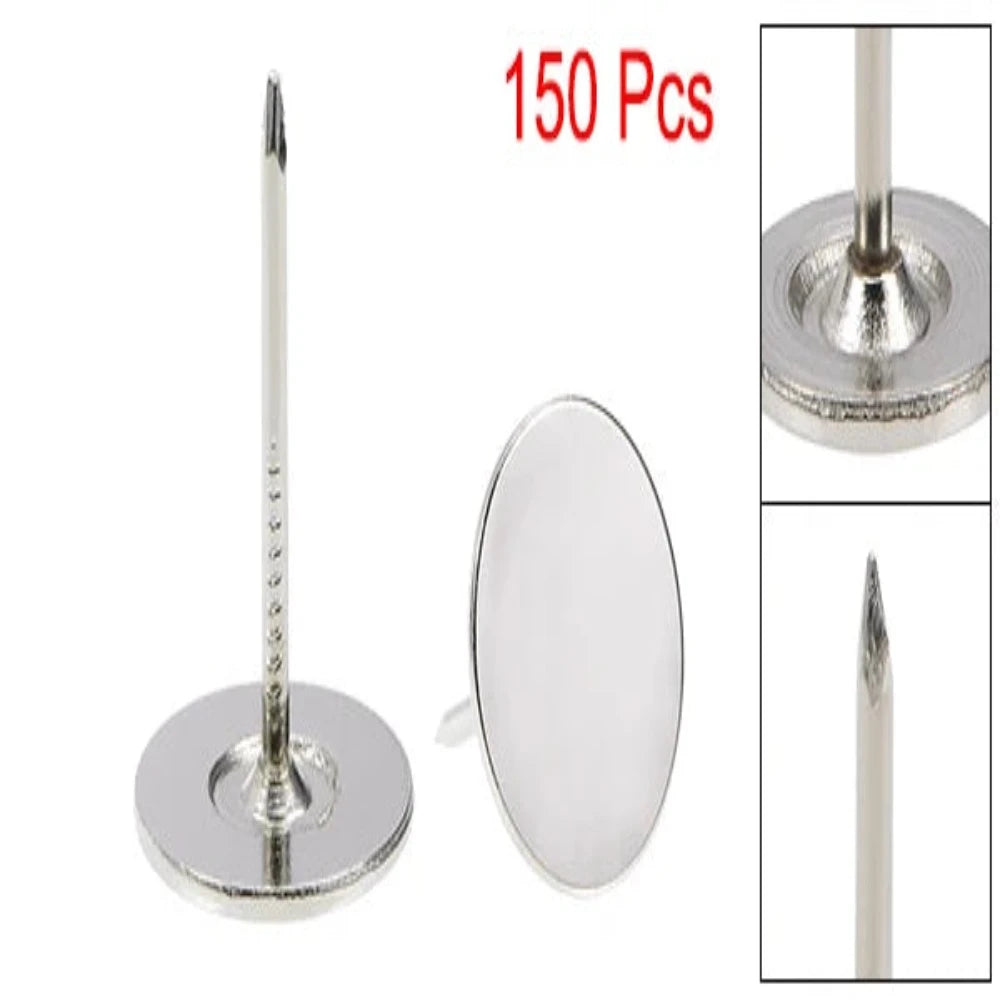 20/40/60/80/100/150/200pcs Upholstery Nails Tacks 16x20/16x25/19x23mm Flat Head Furniture Nails Silver Tone